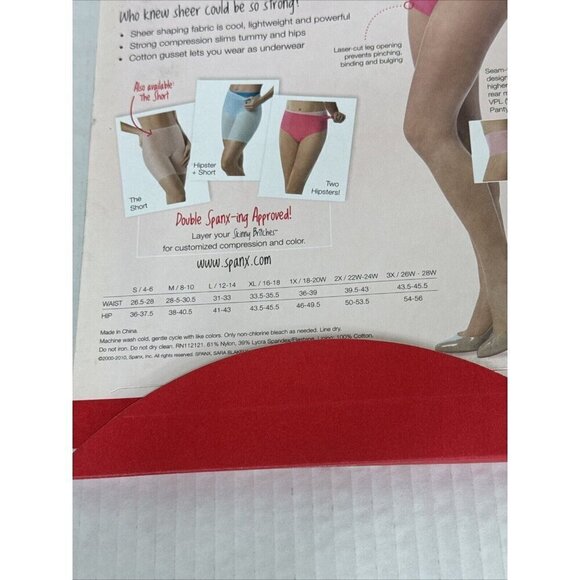 Spanx Skinny Britches Sheer Shaping Power Hipster Panty XL Pure Cheeky New 8527 - Picture 12 of 15
